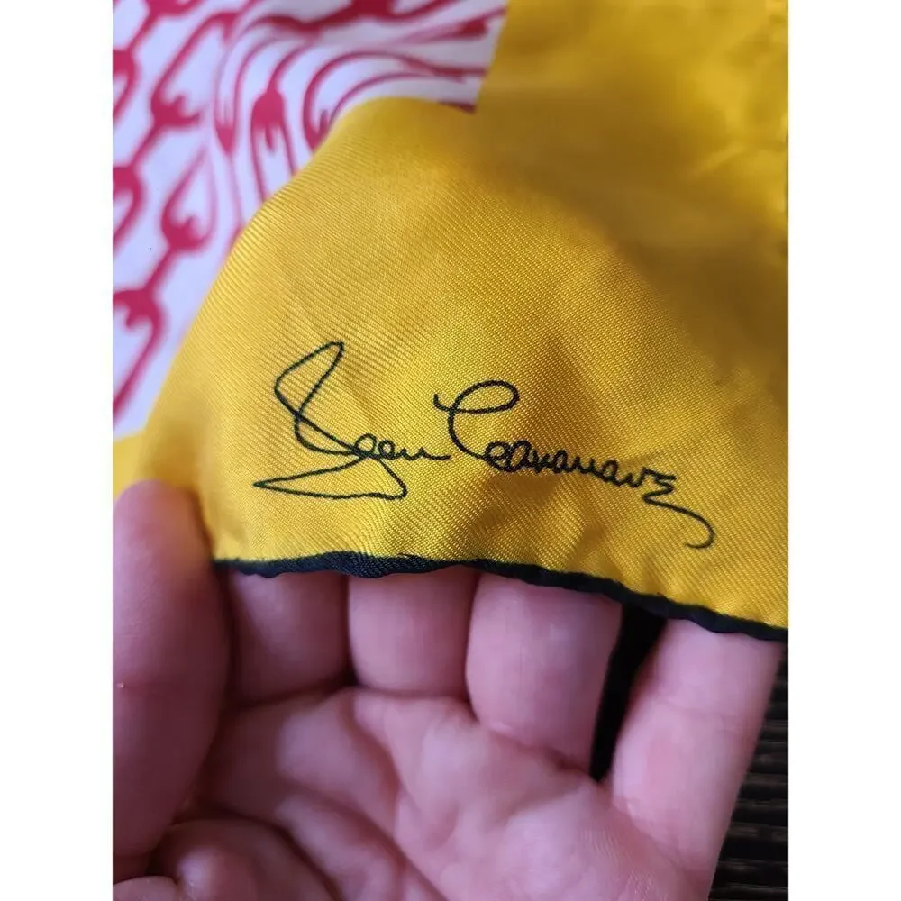 Vintage Jean Casanave hand-rolled silk scarf